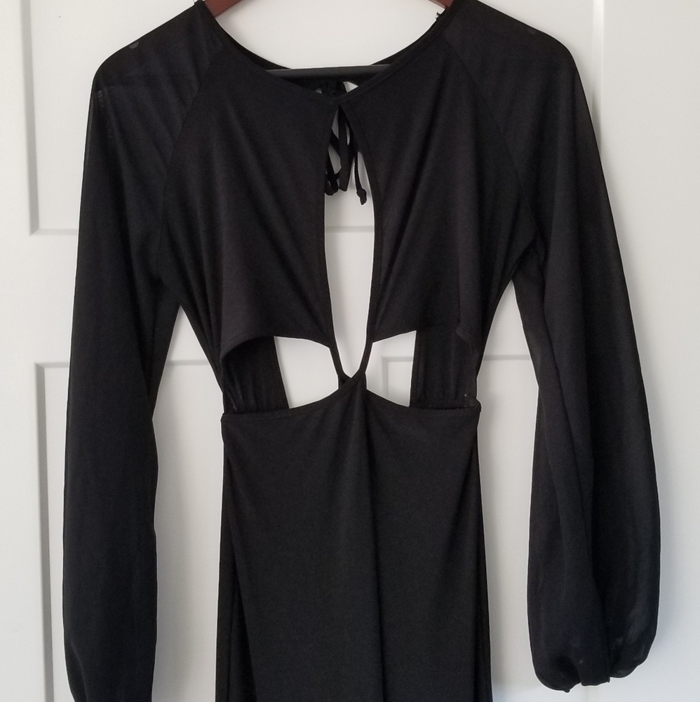 Black long sleeve Maxi Dress